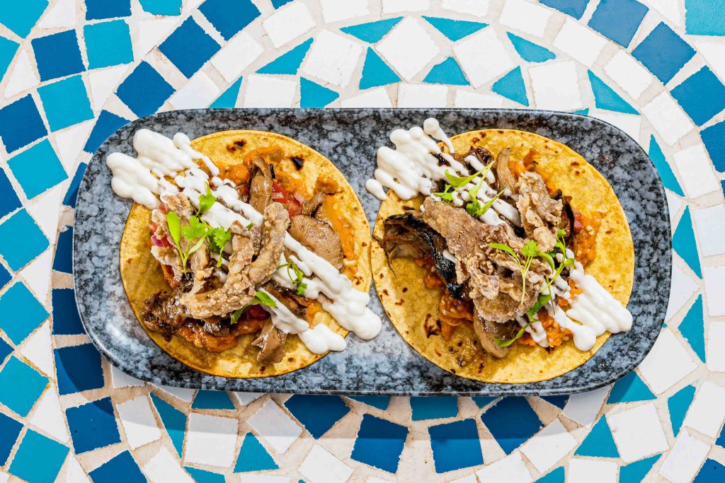 Mushroom Tacos, by Aragma. Mediterranean Tapas