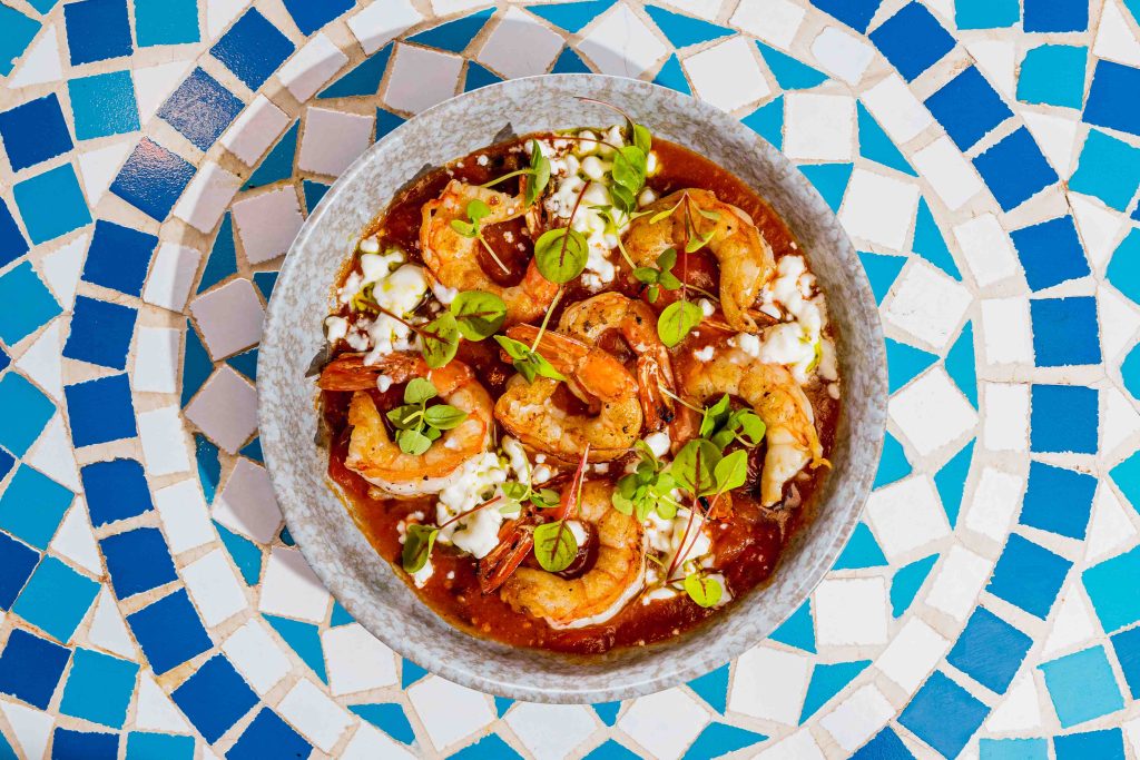 Prawn Saganaki a taste of heaven from the aragma menu